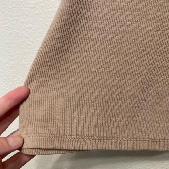 Unlabeled Tan Ribbed Tank Top - Picture 6 of 9
